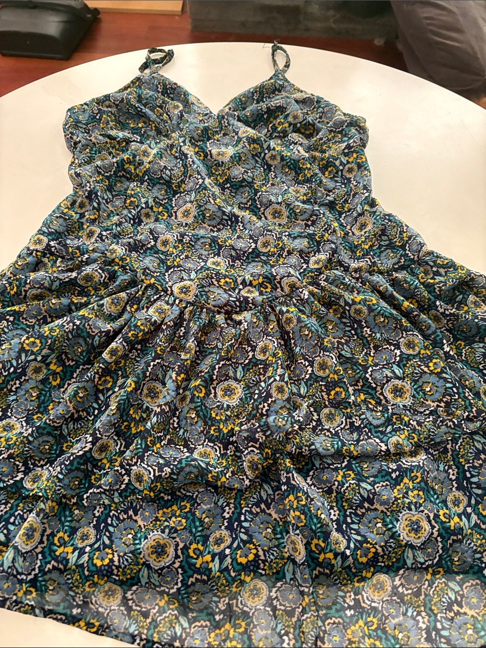 Floral Spaghetti-Strap Mini Dress